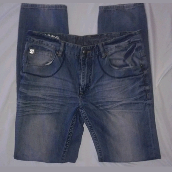 Blue Jeans Sz 38 Vintage Wash Distressed ECKO - Picture 6 of 8